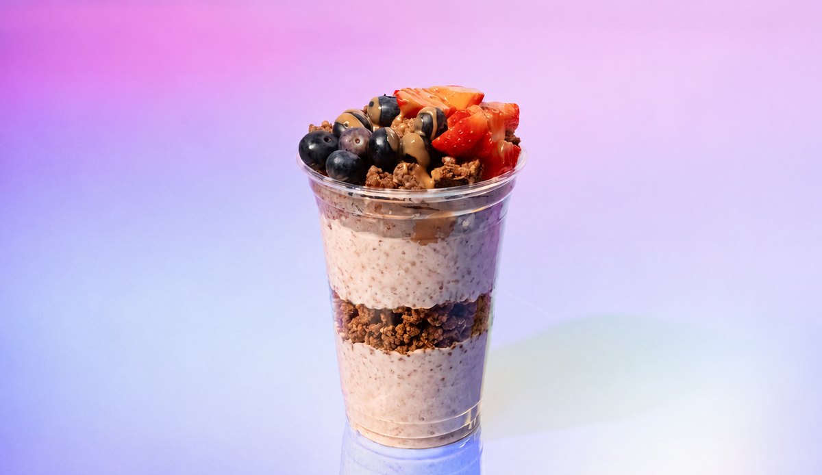 Berry Brownie Overnight Oats