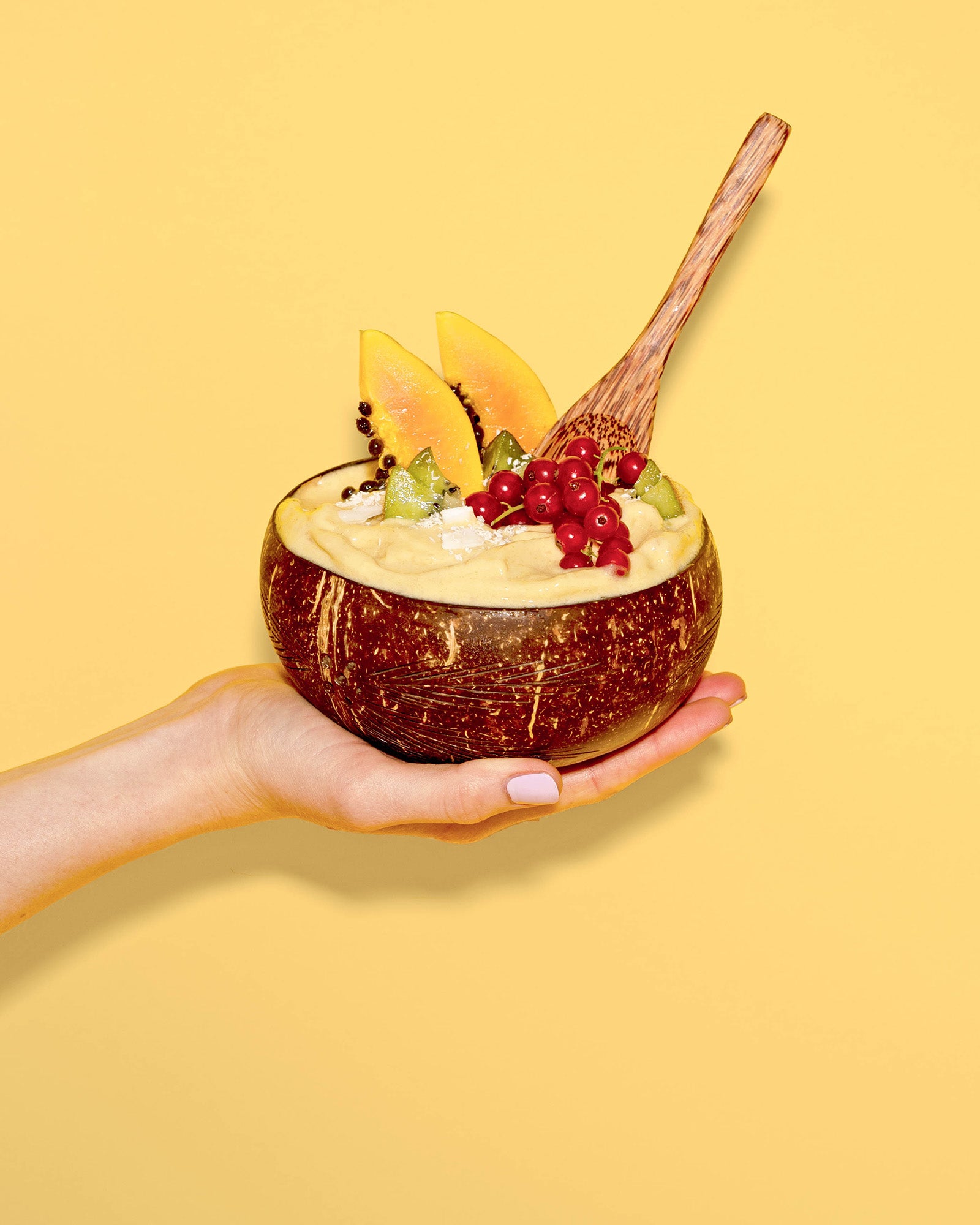 Kokosnussschalen & Löffel, 1 Stk.