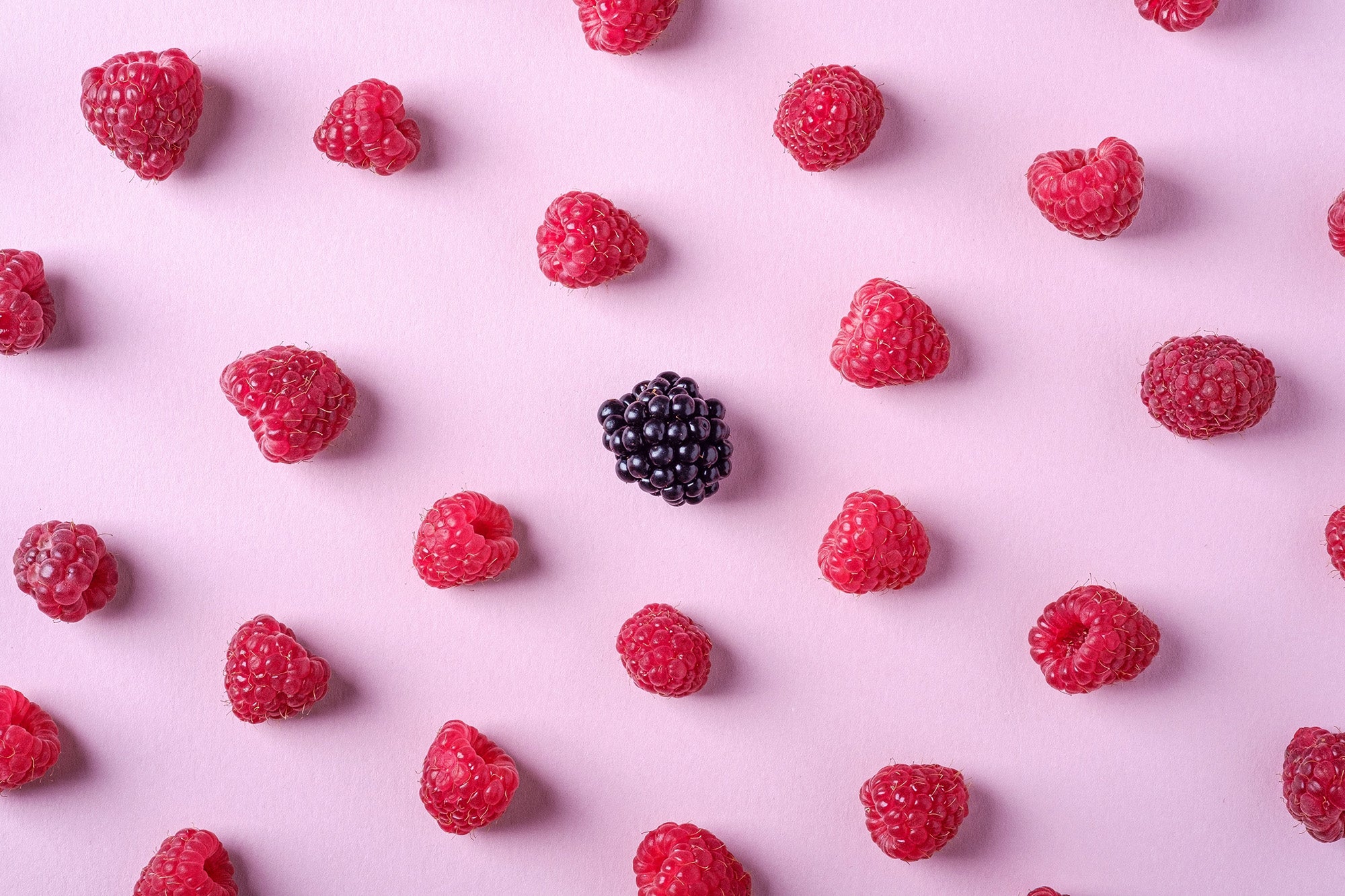 Himbeeren und Brombeere